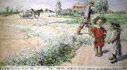 Carl Larsson Boy and girl oil on canvas